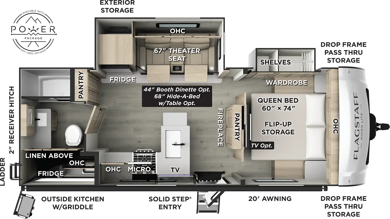 Flagstaff Micro Lite 25BSDS Floorplan